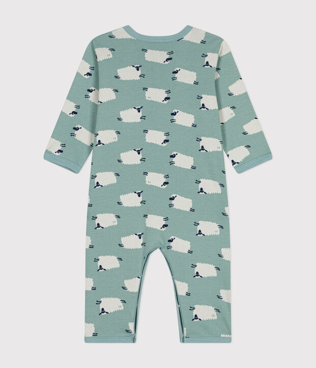 Pyjama sans pieds imprim&eacute; en coton b&eacute;b&eacute; vert/multicouleur