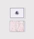 Ensemble cadeau b&eacute;b&eacute; robe et doudou en coton imprim&eacute;s fleurs