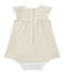 Robe body bébé fille à rayures blanc MARSHMALLOW/jaune DORE