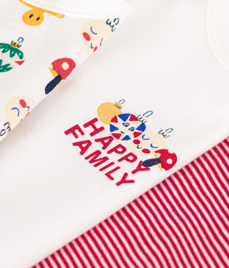 Lot de 3 bodies manches longues Noel en coton b&eacute;b&eacute; variante 1