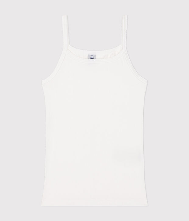 Chemise &agrave; bretelles en coton femme blanc