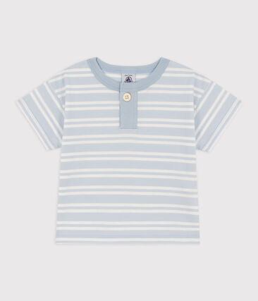 Tee-shirt manches courtes bébé en jersey rayé