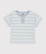 Tee-shirt manches courtes bébé en jersey rayé