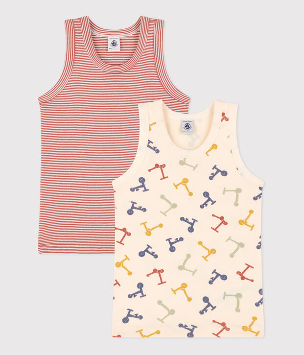 Lot de 2 d&eacute;bardeurs trottinette en coton enfant multicouleur