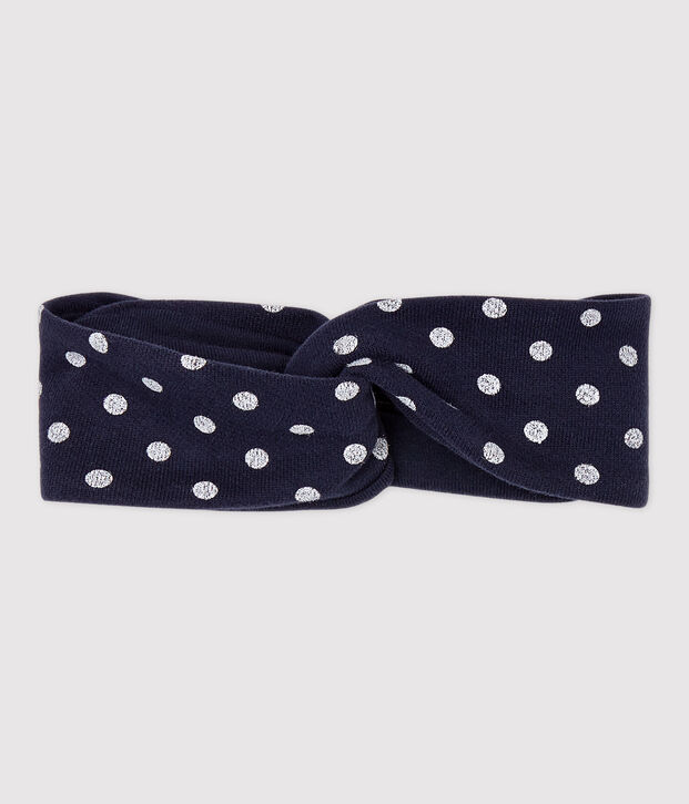 Bandeau en molleton b&eacute;b&eacute;. bleu/blanc
