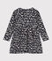 Robe manches longues en tubique imprimé enfant fille bleu SMOKING/ AVALANCHE