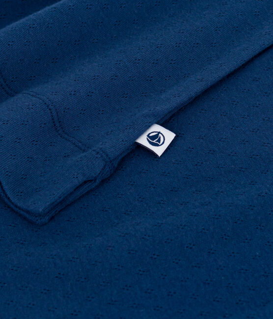 Chemise de nuit femme en coton manches courtes bleu INCOGNITO