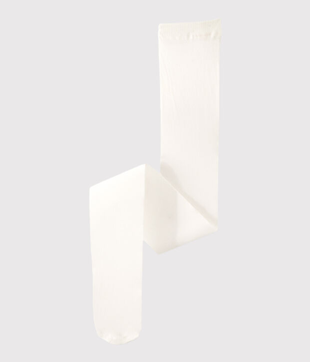 Collant microfibre enfant fille blanc