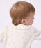 Pyjama bébé en coton ajouré sans pieds avec col imprimé fleuri blanc MARSHMALLOW/blanc MULTICO