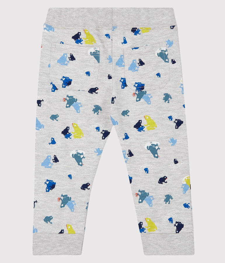 Pantalon b&eacute;b&eacute; gar&ccedil;on imprim&eacute; gris BELUGA/blanc MULTICO