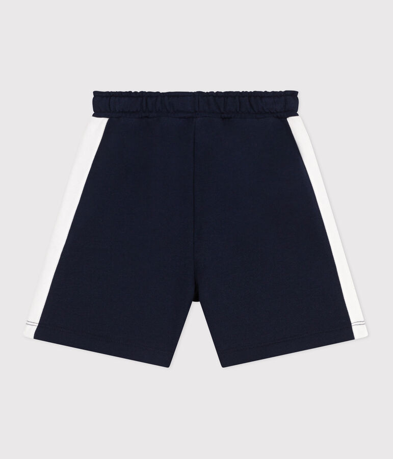Bermuda short enfant en coton uni bleu SMOKING