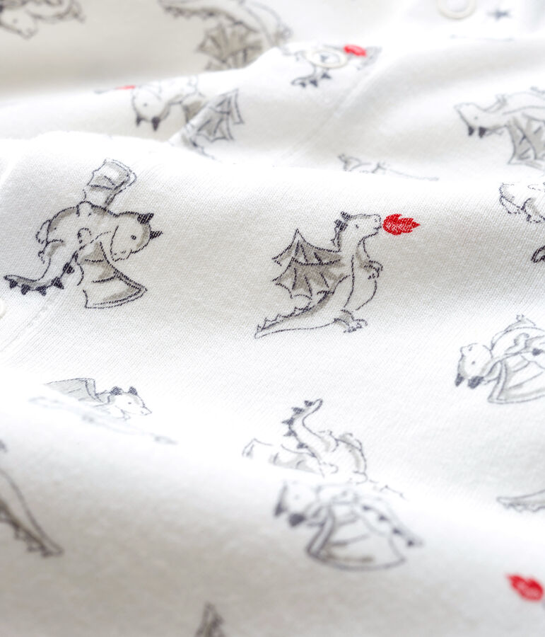 Dors bien sans pieds b&eacute;b&eacute; gar&ccedil;on en c&ocirc;te blanc MARSHMALLOW/ MULTICO CN