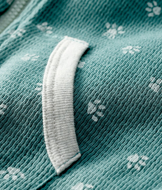 Sweatshirt à capuche imprimé bébé bleu BRUT/blanc MARSHMALLOW