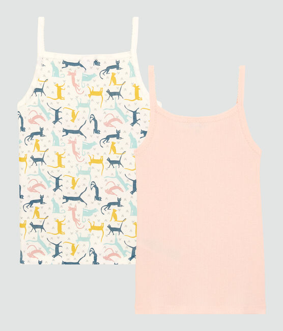 Lot de 2 chemises à bretelles petite fille en coton et lyocell variante 1