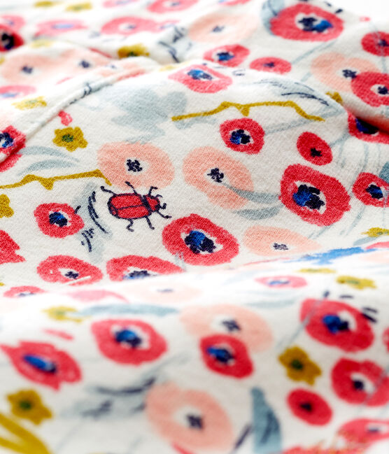 Short bébé fille imprimée blanc MARSHMALLOW/blanc MULTICO