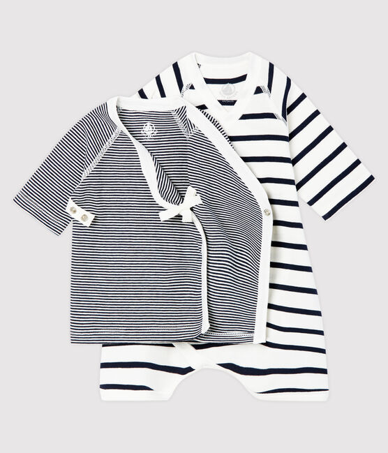 Lot body kimono et brassière bébé en côte variante 1
