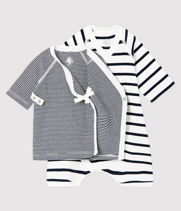 Lot body kimono et brassi&egrave;re b&eacute;b&eacute; en c&ocirc;te multicouleur