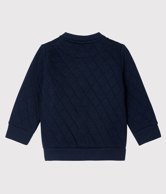 Cardigan bébé garçon en tubique matelassé bleu SMOKING