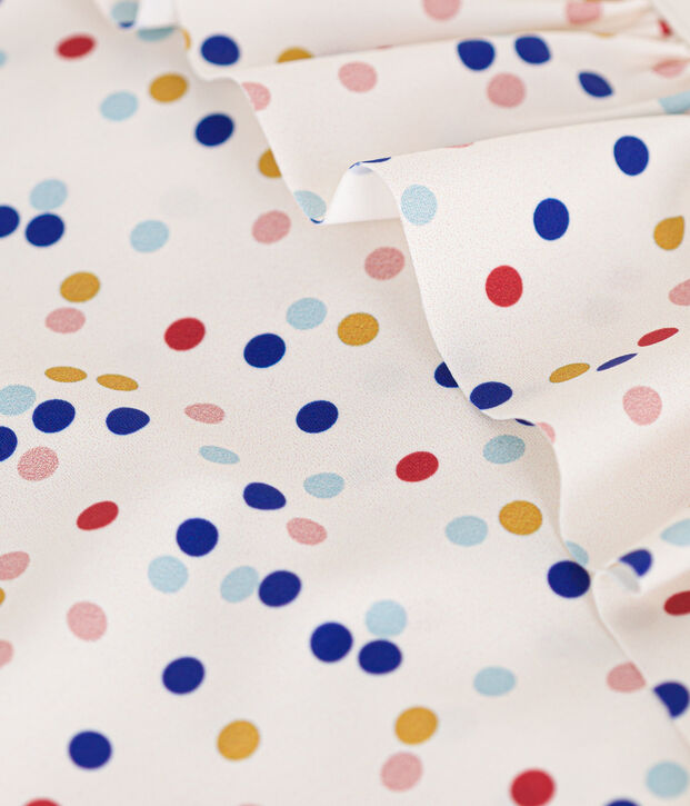 Maillot de bain 1 pi&egrave;ce imprim&eacute; enfant fille blanc/multicouleur