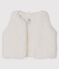 Gilet sans manches bébé fille en sherpa blanc MARSHMALLOW