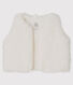 Gilet sans manches bébé fille en sherpa