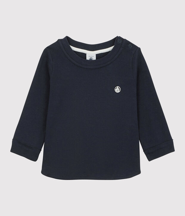 Tee-shirt en coton b&eacute;b&eacute; bleu marine