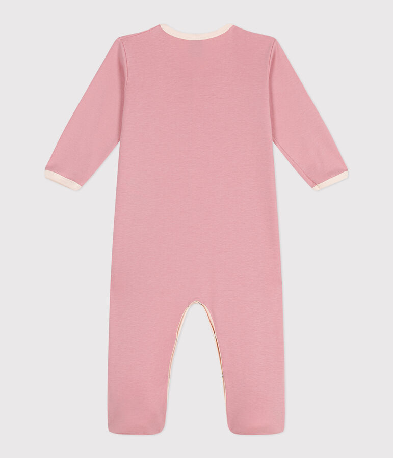 Pyjama b&eacute;b&eacute; en coton uni rose CHARME