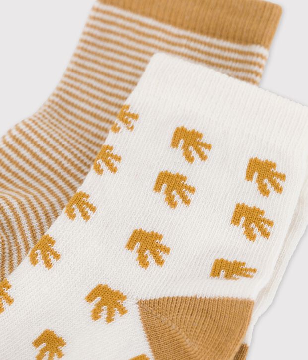 Lot de 2 paires chaussettes b&eacute;b&eacute; multicouleur
