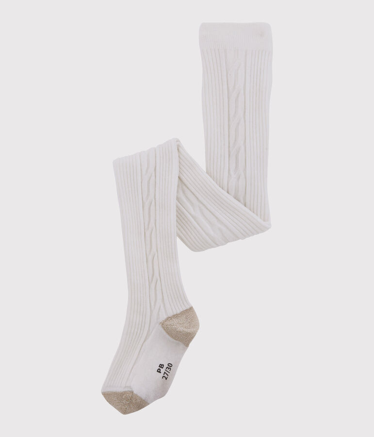 Collant chaud enfant fille blanc MARSHMALLOW