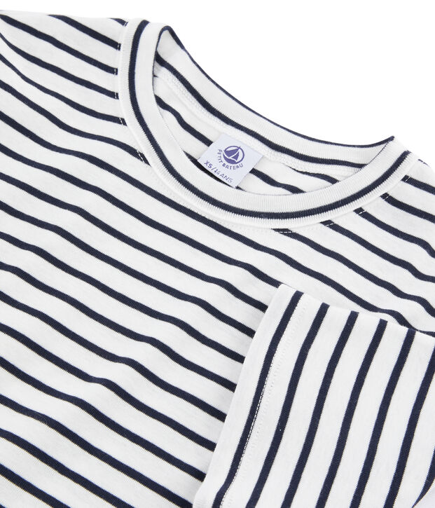 Tee shirt iconique femme blanc/bleu