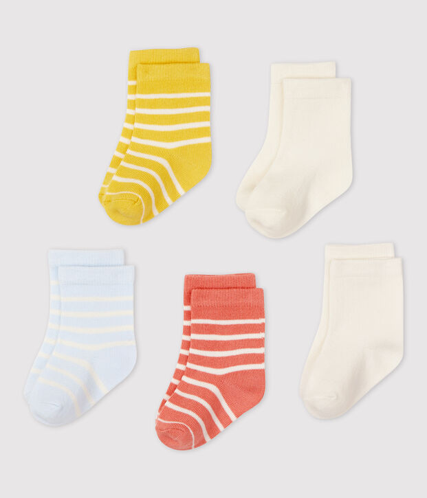 Lot de 5 paires de chaussettes b&eacute;b&eacute; multicouleur