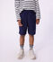 Bermuda short enfant en coton uni bleu SOIR