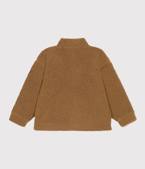 Veste en sherpa recyclée enfant fille / garçon marron BRINDILLE
