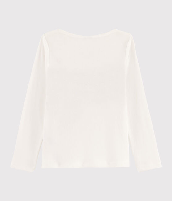 Tee-shirt sérigraphié enfant fille blanc MARSHMALLOW