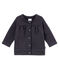 Cardigan bébé fille en molleton brillant bleu SMOKING/jaune DORE