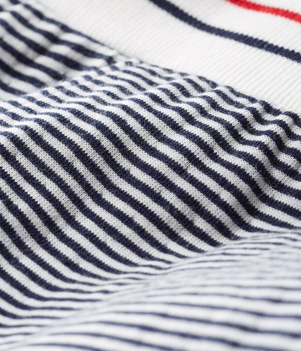 Pantalon b&eacute;b&eacute; en tubique bleu/multicouleur