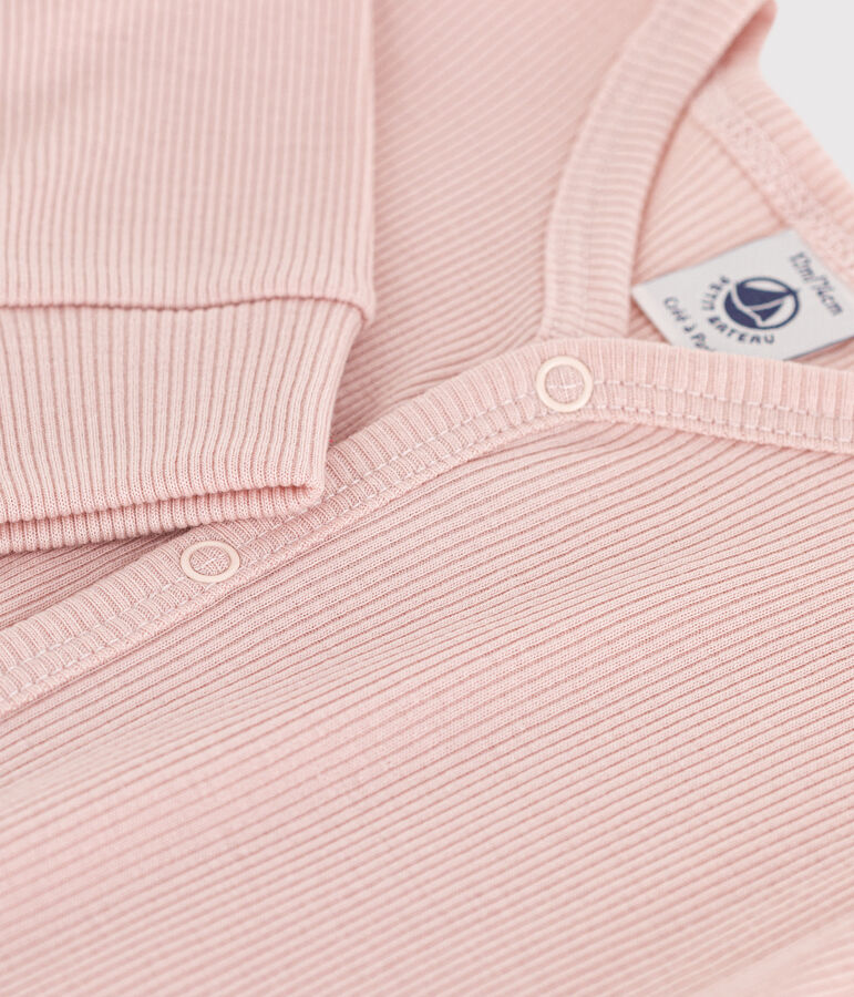 Dors-bien sans pieds en coton lyocell rose