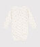 Body croisé manches longues en coton bébé blanc MARSHMALLOW/ SALINE