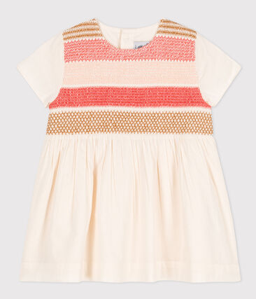 PETIT BATEAU - Robe manches courtes bébé à smocks