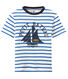 T-shirt garçon rayé et sérigraphié