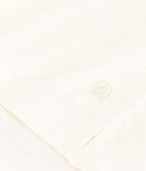Tee-shirt Le Droit col rond en lin femme blanc