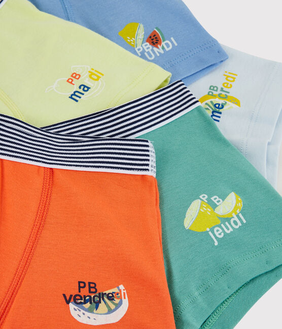 Lot de 5 boxers fruits petit garçon variante 1