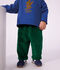 Pantalon b&eacute;b&eacute; en velours uni vert