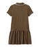 Robe enfant fille à manches courtes marron SHITAKE