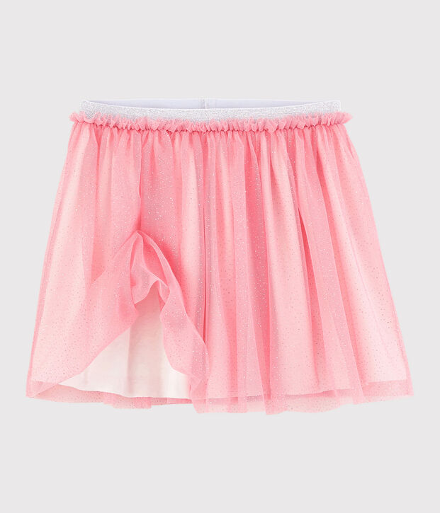 Jupe en tulle paillet&eacute; enfant fille rose/gris