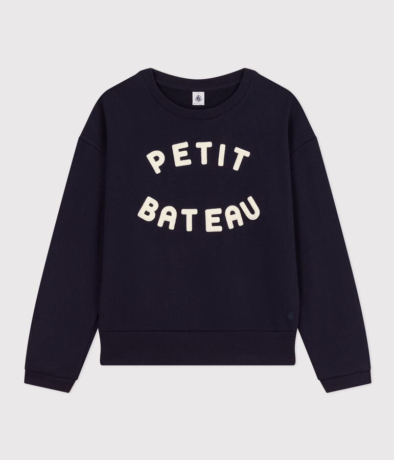 Sweatshirt en molleton femme bleu SMOKING
