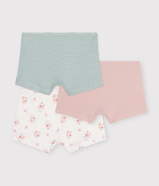Lot de 3 shorties fleur en coton enfant variante 1