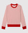 T-shirt marinière en coton Femme blanc MARSHMALLOW/rouge TERKUIT