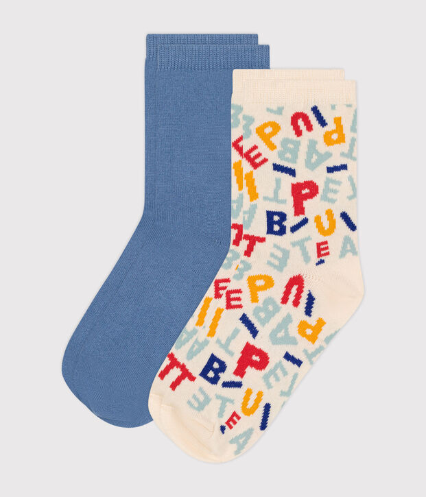 2 paires de chaussettes en coton Petit Bateau enfant multicouleur