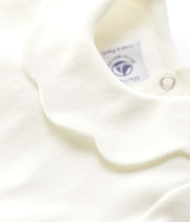 Blouse en coton b&eacute;b&eacute; blanc